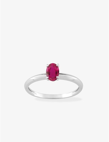 Bague or 750 ‰ blanc avec...