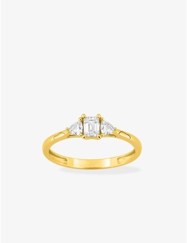 Bague diamants synthétiques...