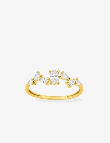 Bague diamants synthétiques...