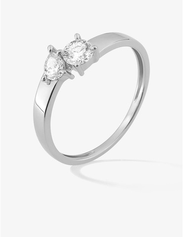 Bague diamants synthétiques...