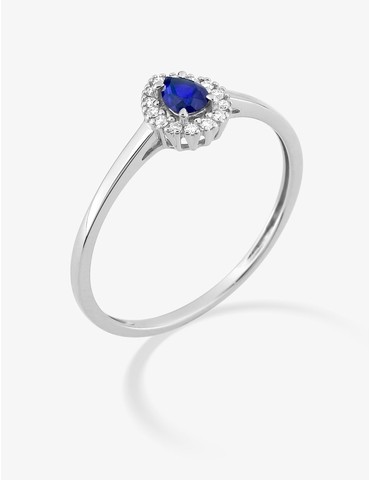 Bague saphir synthétique...