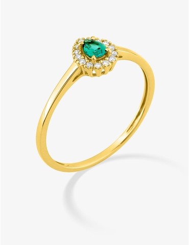 Bague émeraude synthétique...