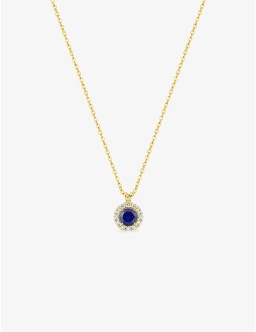 Collier saphir synthétique...