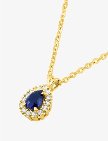Collier saphir synthétique...
