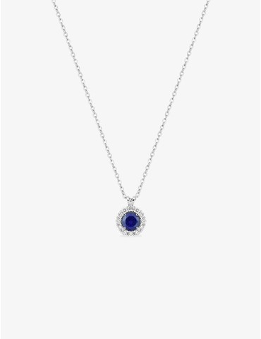 Collier saphir synthétique...