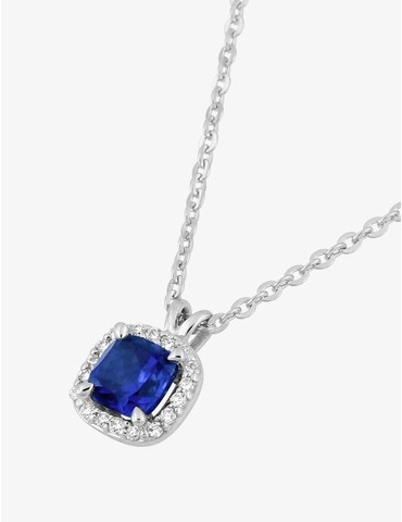Collier saphir synthétique...