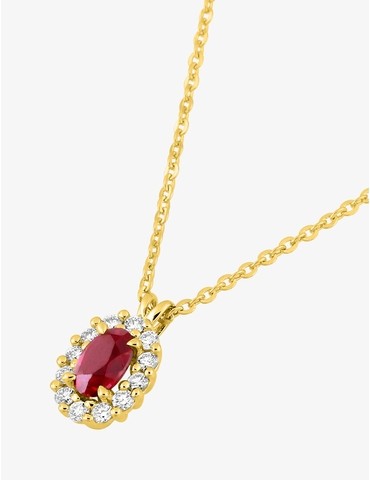 Collier rubis synthétique...