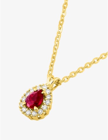 Collier rubis synthétique...