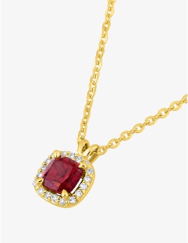 Collier rubis synthétique...