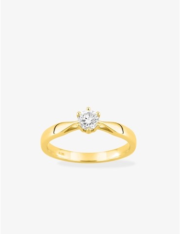 Bague solitaire en or jaune...