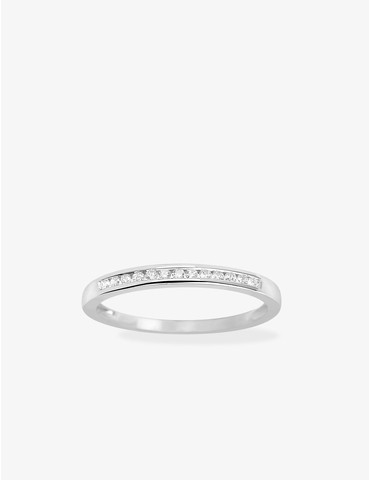 Bague demi-alliance en or...