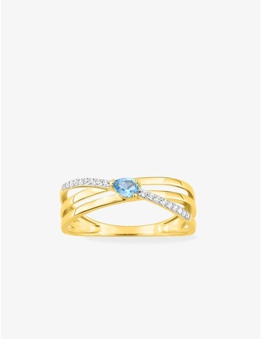 Bague trois rangs en or...