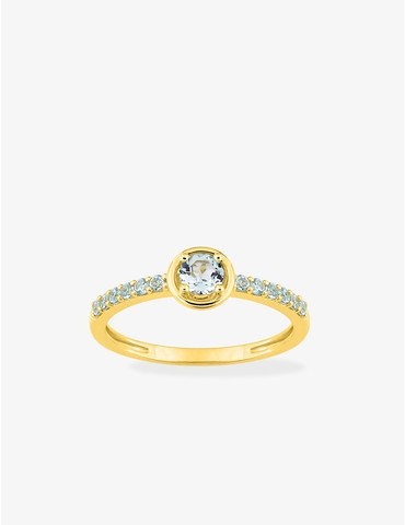 Bague solitaire en or jaune...