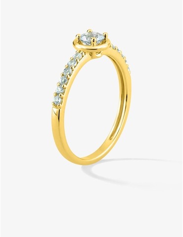 Bague solitaire en or jaune...