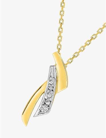 Collier bicolore en or...