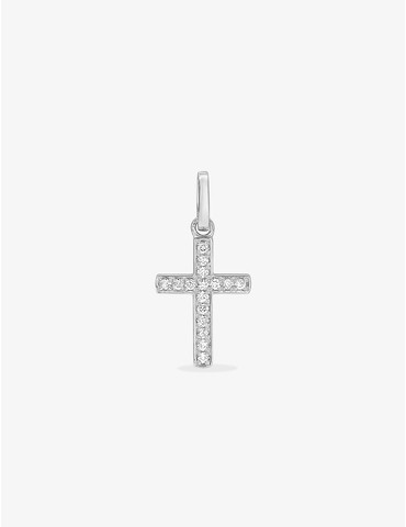 Pendentif croix en or blanc...