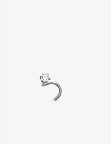 Piercing de nez or blanc...