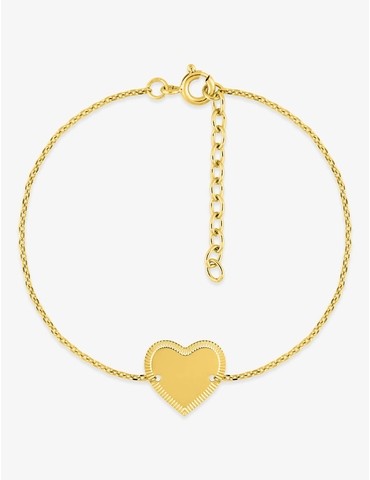Bracelet cœur plaqué or