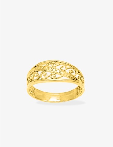 Bague filigrane plaqué or