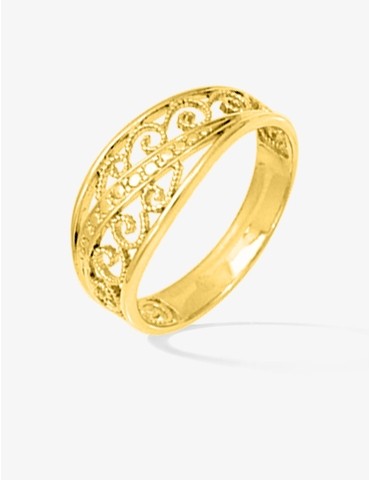 Bague filigrane plaqué or